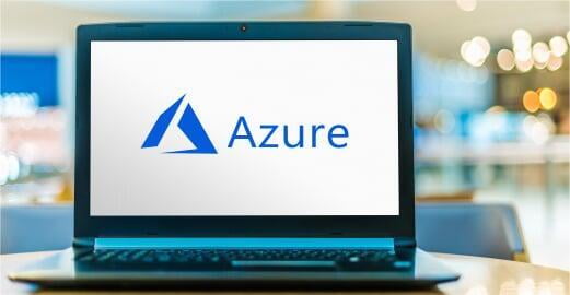 Azure display on a laptop